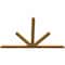 Ekena Millwork Saratoga Rough Sawn Timber Gable Bracket, Western Red Cedar, 84"W x 53"H x 2"D x 4"F, 15/12 Pitch GBW084X53X0204SAR00RWR - alternate 3